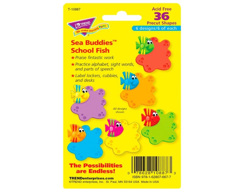 TREND enterprises, Inc. Sea Buddies School Fish Mini Accents Variety Pack, 36 ct - Image 4